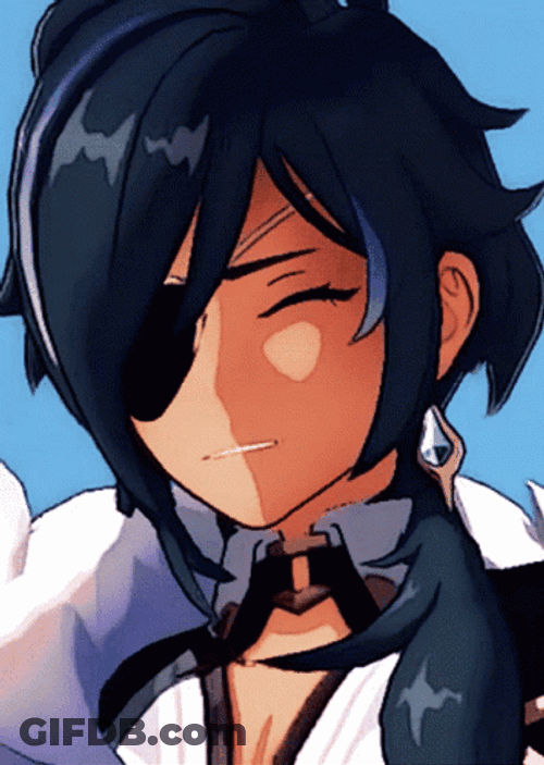 Kaeya Shy Look GIF
