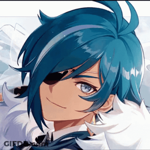 Kaeya Smiling And Blinking Face GIF