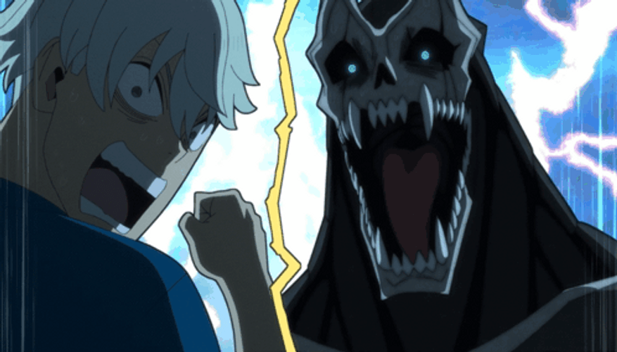 Kafka Hibino Kaiju No 8 Reno Ichikawa Lighting Shock GIF