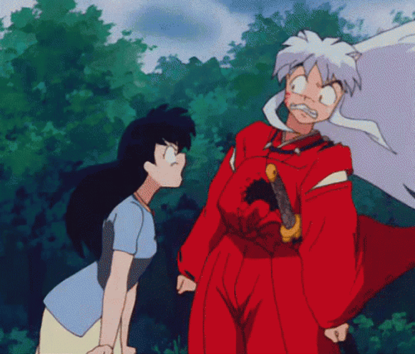 Kagome Higurashi Shouting At Inuyasha GIF