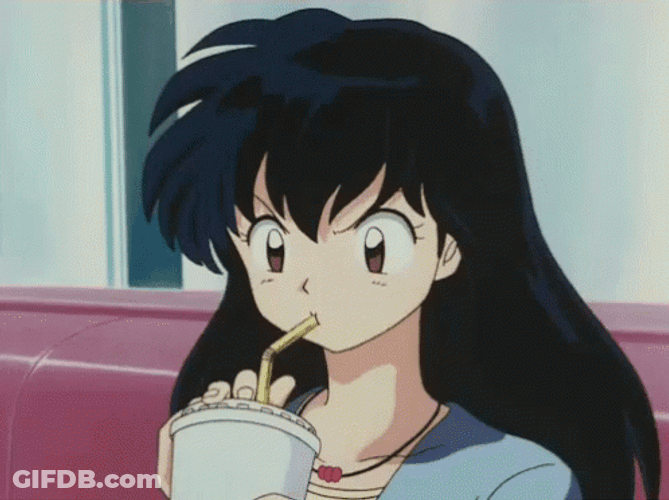 Kagome Mad Drinking GIF