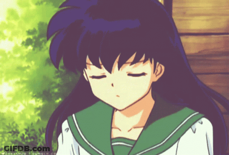 Kagome Sigh Reading GIF