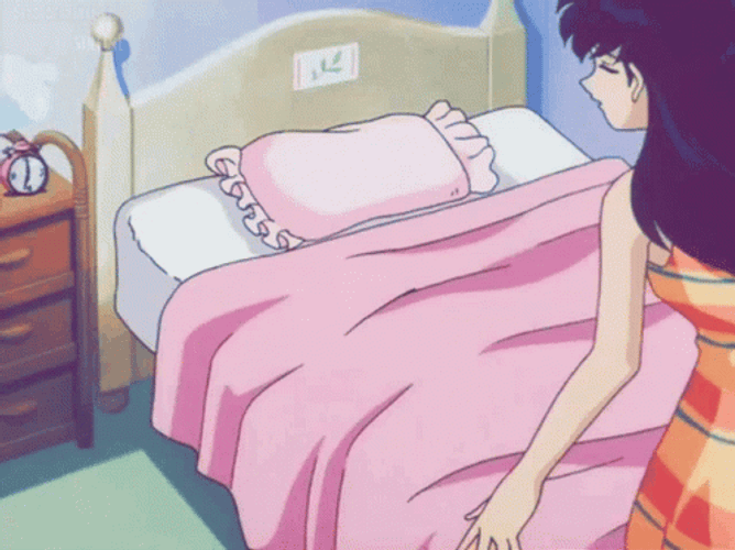 Kagome Sleepy In Her Bed GIF