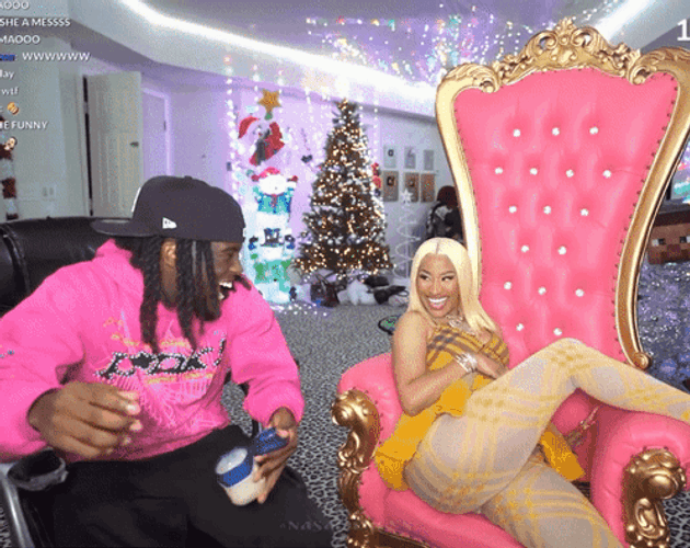 Kai Cenat Nicki Minaj Laughing Twitch GIF