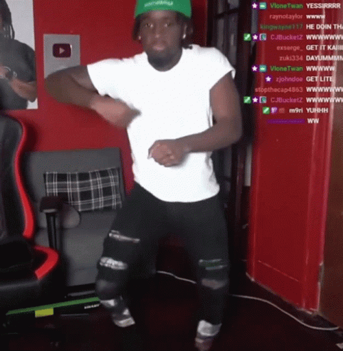 Kai Cenat Random Live Dance Moves GIF