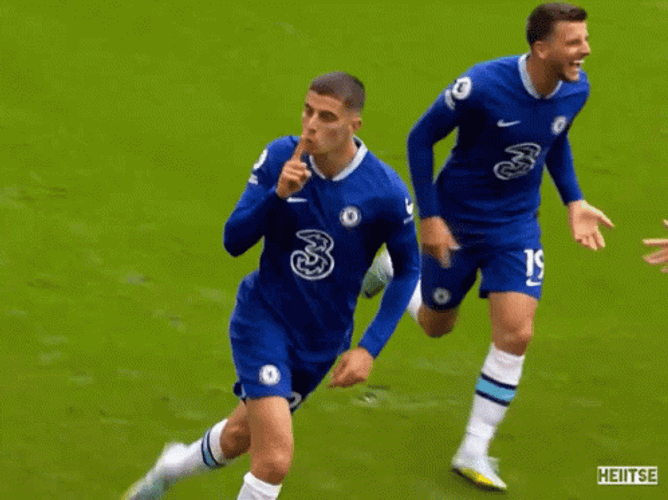 Kai Havertz Shh Celebration GIF