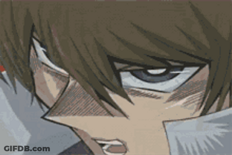 Kaiba Fighting With White Dragon GIF