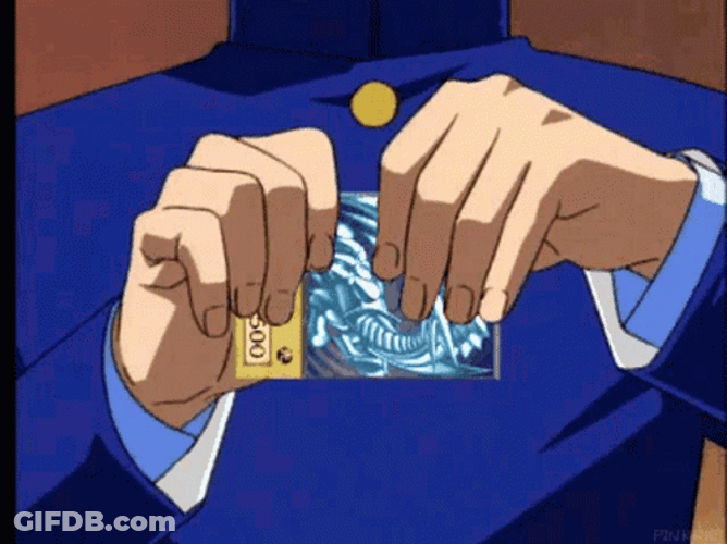 Kaiba Tearing Card GIF