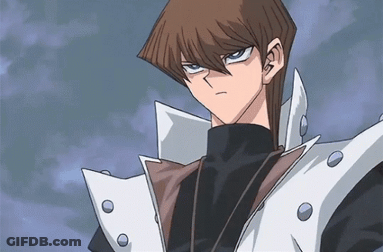 Kaiba Using Card For Battle GIF