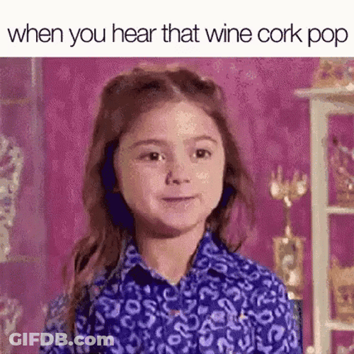 Kailia Posey Wine Cork Pop Meme GIF