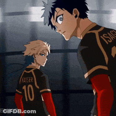 Kaiser Number 10 Is Standing Next To His Teammate GIF