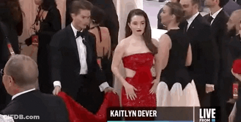 Kaitlyn Devers In Red Dress GIF