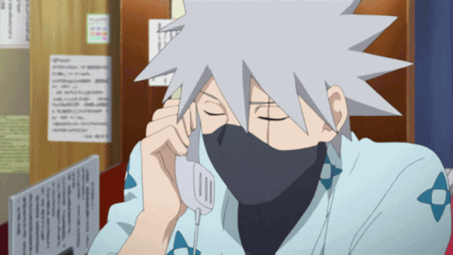 Kakashi Calling On Telephone GIF