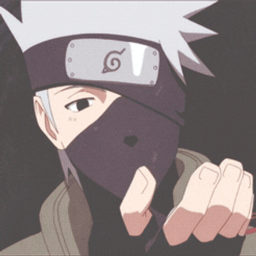 Kakashi Closes Eyes GIF