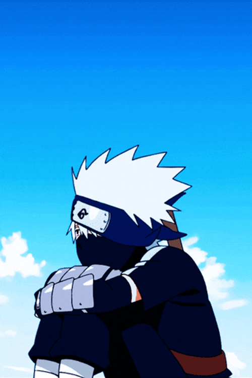 Kakashi Curls Up GIF