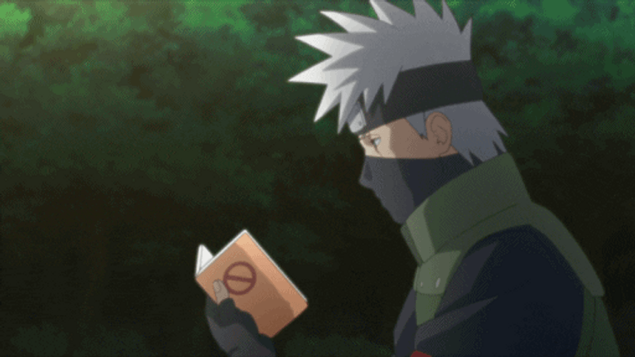 Kakashi Flips Book GIF
