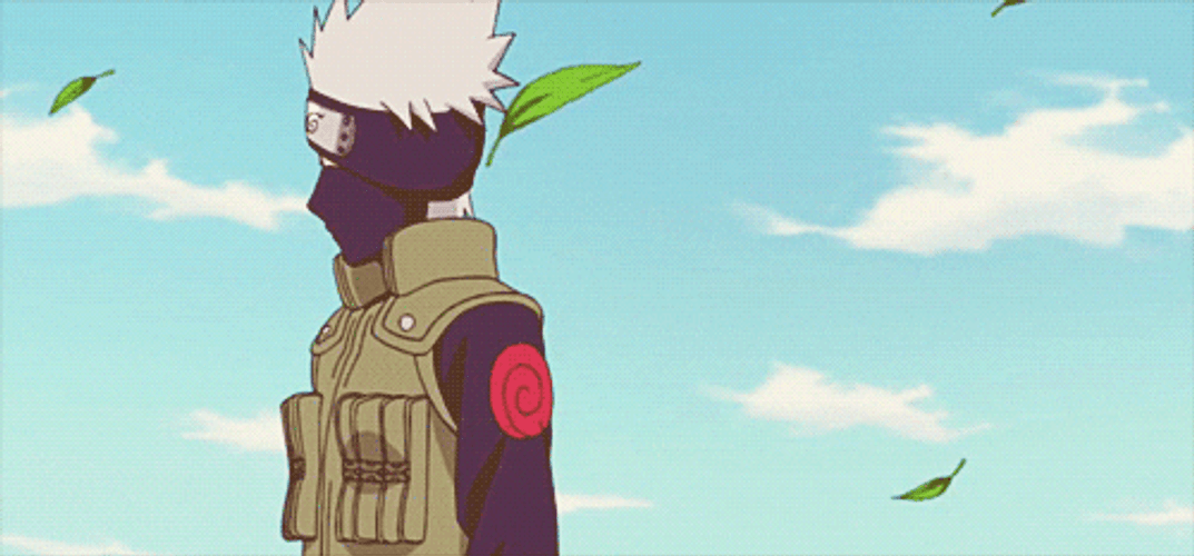 Kakashi Flying Leaves GIF