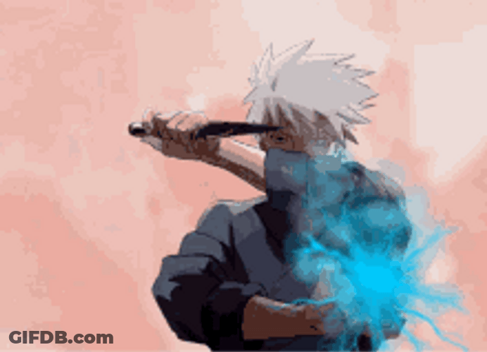 Kakashi Hatake Animated Blue Chidori GIF