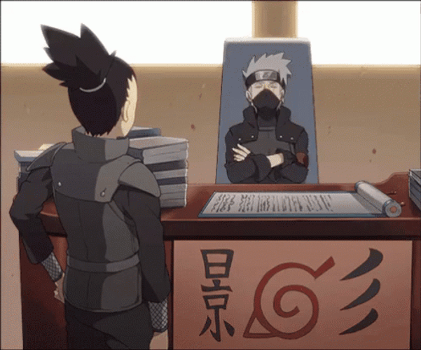 Kakashi Hatake Chair Spin Funny Hokage GIF