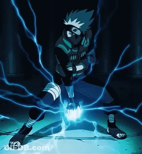 Kakashi Hatake Chidori Lightning Blade GIF