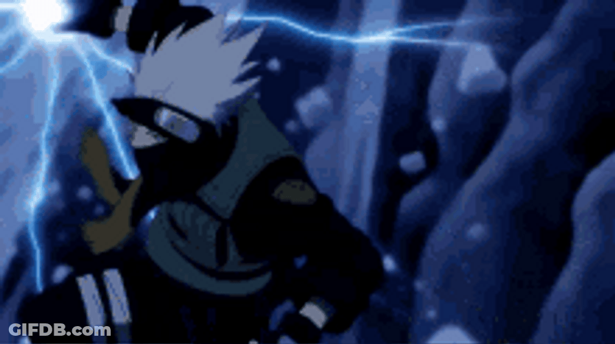 Kakashi Hatake Chidori Lightning Spirit Attack GIF