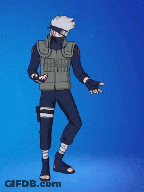 Kakashi Hatake Grooving Fortnite Default Dance GIF