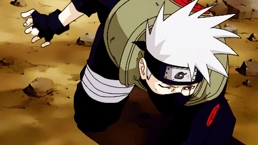 Kakashi Hatake Lightning Blade Cutter Attack GIF