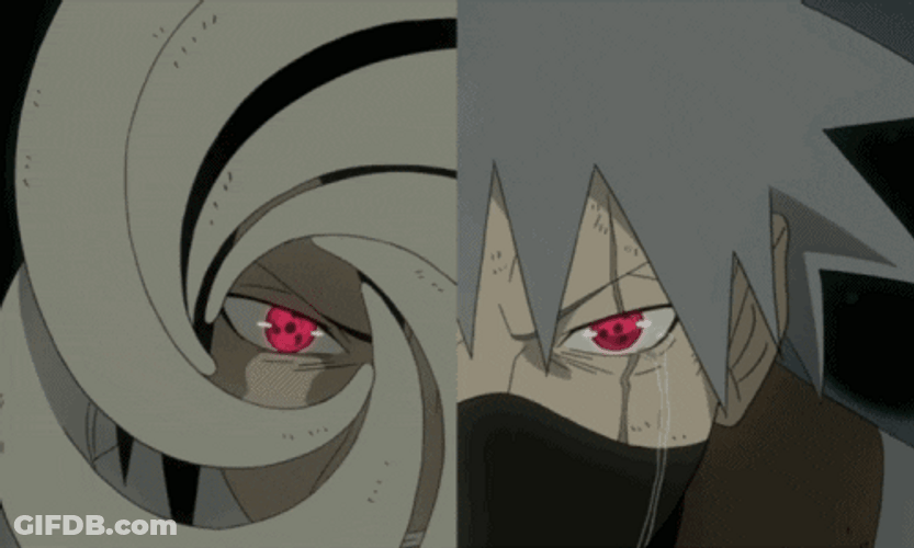 Kakashi Hatake Obito Sharingan Naruto GIF