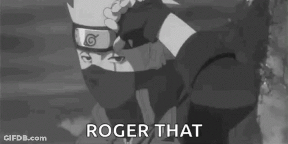 Kakashi Hatake Roger That GIF