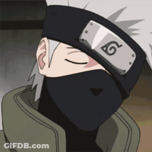 Kakashi Hatake Sharingan Naruto Opening Left Eye GIF