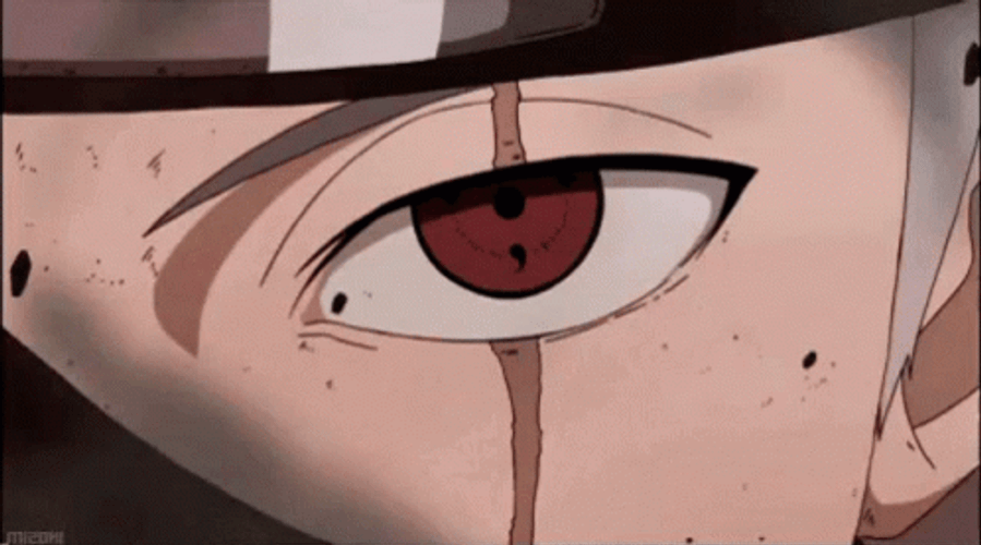 Kakashi Hatake Sharingan Naruto Staring Eye GIF