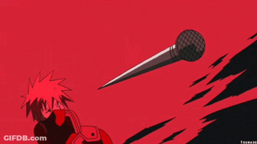 Kakashi Hatake Sharingan Stopping Sharp Object Naruto GIF