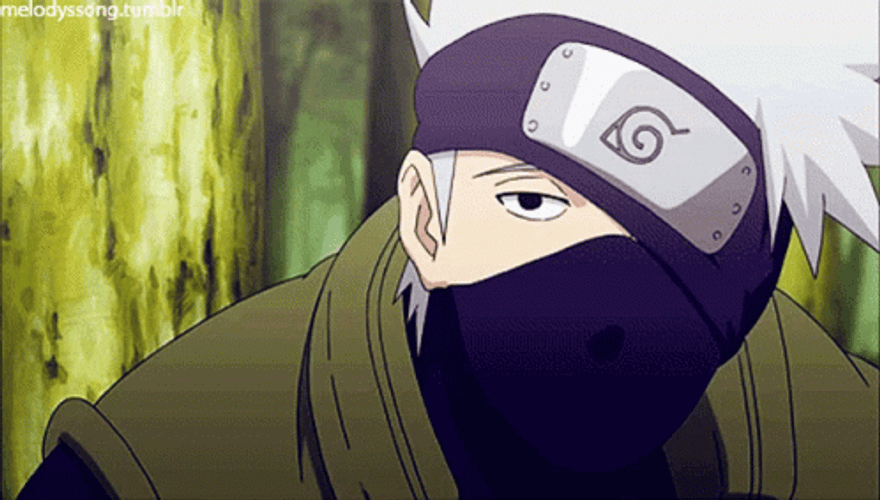 Kakashi Hatake Smile Mask Naruto Anime GIF
