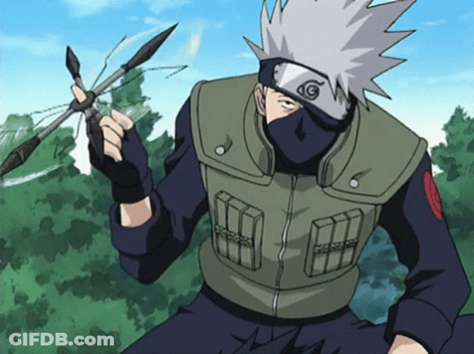 Kakashi Hatake Spinning Blade Hokage Naruto GIF