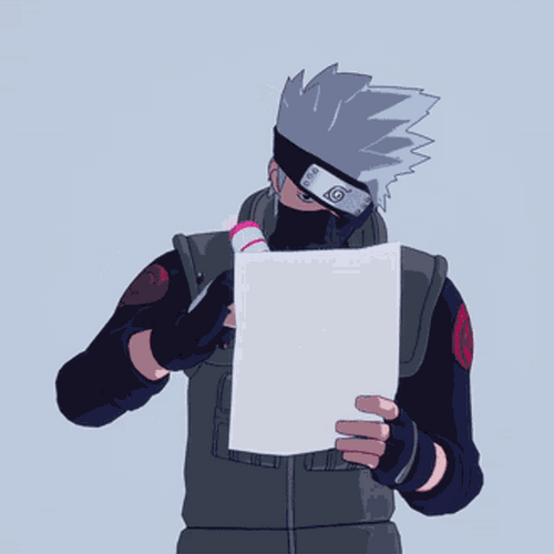 Kakashi Heart Doodling GIF