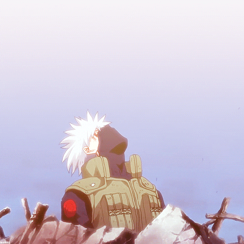 Kakashi Looking Up GIF