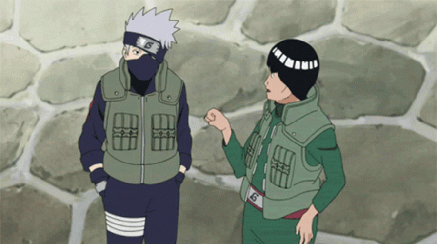 Kakashi Might Guy Fist Bump GIF