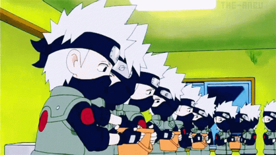 Kakashi Splashes Water GIF
