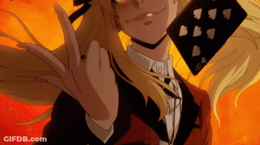 Kakegurui Mary Saotome Evil Cards GIF