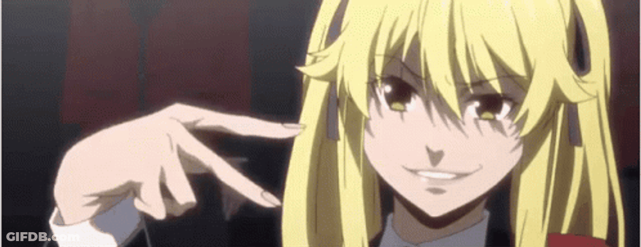 Kakegurui Mary Saotome Smirk Reaction GIF