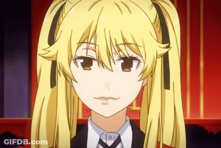 Kakegurui Mary Saotome Wink Smirk GIF