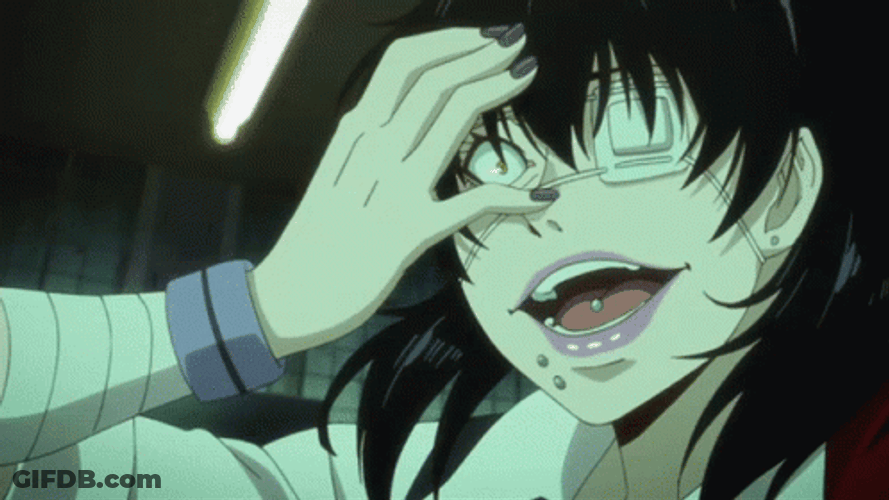 Kakegurui Midari Ikishima Crazy Laugh GIF