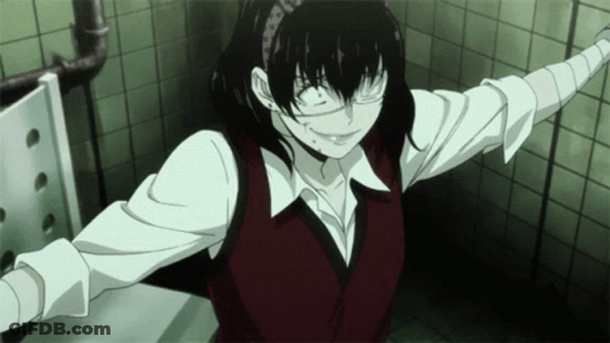 Kakegurui Midari Ikishima Crazy Panting GIF