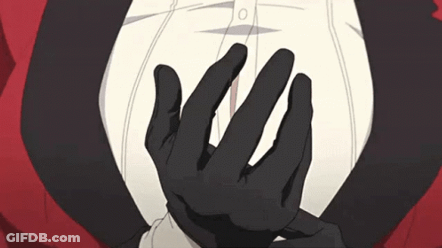 Kakegurui Miroslava Honebami Glove On GIF
