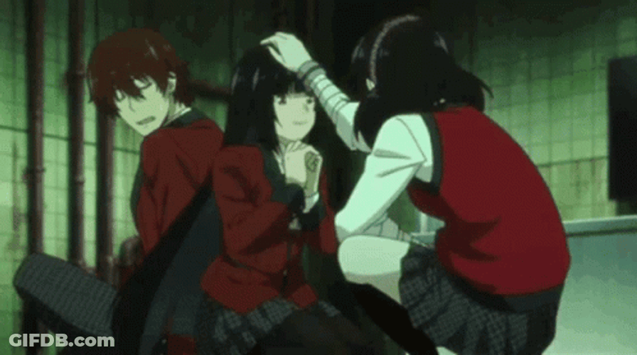 Kakegurui Yumeko Head Pat GIF