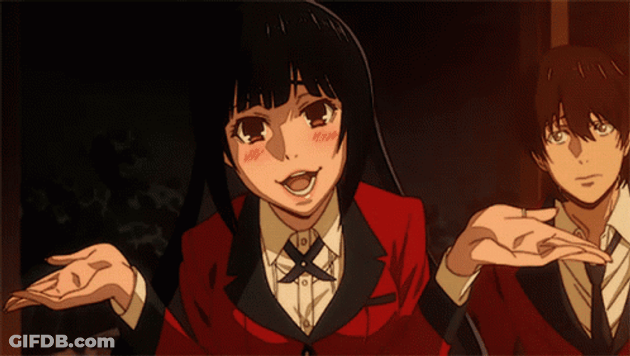Kakegurui Yumeko Jabami Laugh Blushing GIF