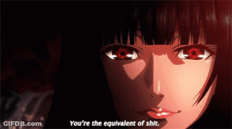 Kakegurui Yumeko Jabami You're Worthless GIF