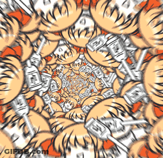 Kaleidoscope Drawing With Letter A GIF