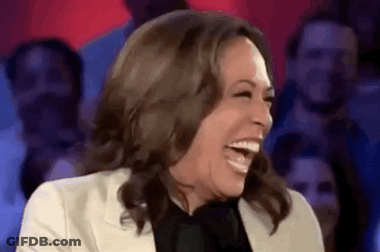 Kamala Happy Laugh GIF