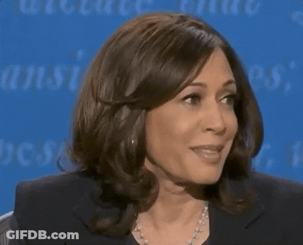 Kamala Harris Clearly Talking To Person GIF